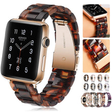 Load image into Gallery viewer, Resin Watch Band For Apple Watch 6 5 4 3 2 44mm 40mm transparent strap Bracelet For iWatch Band Replacement Series 6 5 4 3 38 42
