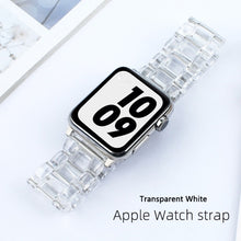 Load image into Gallery viewer, Resin Watch Band For Apple Watch 6 5 4 3 2 44mm 40mm transparent strap Bracelet For iWatch Band Replacement Series 6 5 4 3 38 42
