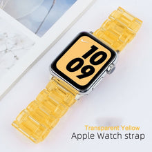 Load image into Gallery viewer, Resin Watch Band For Apple Watch 6 5 4 3 2 44mm 40mm transparent strap Bracelet For iWatch Band Replacement Series 6 5 4 3 38 42
