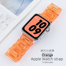 Load image into Gallery viewer, Resin Watch Band For Apple Watch 6 5 4 3 2 44mm 40mm transparent strap Bracelet For iWatch Band Replacement Series 6 5 4 3 38 42
