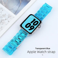 Load image into Gallery viewer, Resin Watch Band For Apple Watch 6 5 4 3 2 44mm 40mm transparent strap Bracelet For iWatch Band Replacement Series 6 5 4 3 38 42
