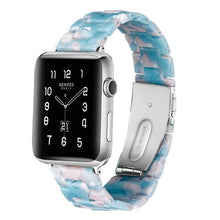 Load image into Gallery viewer, Resin Watch Band For Apple Watch 6 5 4 3 2 44mm 40mm transparent strap Bracelet For iWatch Band Replacement Series 6 5 4 3 38 42
