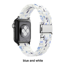 Load image into Gallery viewer, Resin Watch Band For Apple Watch 6 5 4 3 2 44mm 40mm transparent strap Bracelet For iWatch Band Replacement Series 6 5 4 3 38 42
