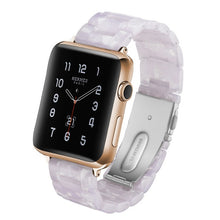 Load image into Gallery viewer, Resin Watch Band For Apple Watch 6 5 4 3 2 44mm 40mm transparent strap Bracelet For iWatch Band Replacement Series 6 5 4 3 38 42
