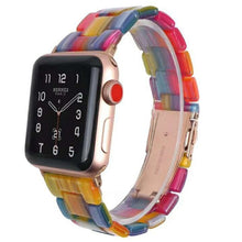 Load image into Gallery viewer, Resin Watch Band For Apple Watch 6 5 4 3 2 44mm 40mm transparent strap Bracelet For iWatch Band Replacement Series 6 5 4 3 38 42
