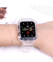 Load image into Gallery viewer, Case+Strap For Apple Watch Band 40mm 44mm 42mm/38mm Accessories Soft Silicone Transparent Bracelet iWatch 5 4 3 6 SE
