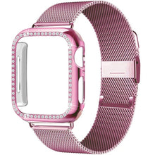 Load image into Gallery viewer, Case+Strap for Apple Watch band 44mm 40mm iWatch 42mm 38mm 44 mm Stainless steel Magnetic Loop bracelet apple watch 5 4 3 6 SE
