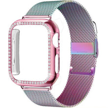 Load image into Gallery viewer, Case+Strap for Apple Watch band 44mm 40mm iWatch 42mm 38mm 44 mm Stainless steel Magnetic Loop bracelet apple watch 5 4 3 6 SE
