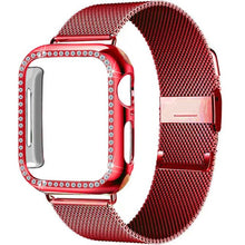 Load image into Gallery viewer, Case+Strap for Apple Watch band 44mm 40mm iWatch 42mm 38mm 44 mm Stainless steel Magnetic Loop bracelet apple watch 5 4 3 6 SE
