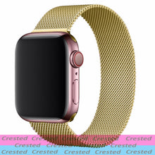 Load image into Gallery viewer, Metal Loop For apple watch band 44mm 40mm belt smartwatch Stainless steel watchband bracelet iWatch 6 5 4 3 38mm 42 mm Strap
