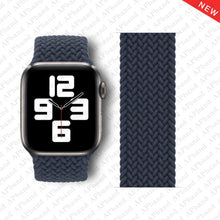 Load image into Gallery viewer, Braided Solo Loop For Apple Watch band 44mm 40mm 42mm 38mm Fabric Nylon Elastic Belt Bracelet iWatch 3 4 5 SE 6 Strap
