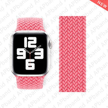 Load image into Gallery viewer, Braided Solo Loop For Apple Watch band 44mm 40mm 42mm 38mm Fabric Nylon Elastic Belt Bracelet iWatch 3 4 5 SE 6 Strap
