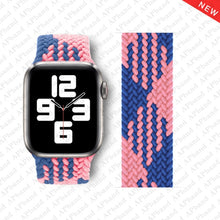 Load image into Gallery viewer, Braided Solo Loop For Apple Watch band 44mm 40mm 42mm 38mm Fabric Nylon Elastic Belt Bracelet iWatch 3 4 5 SE 6 Strap
