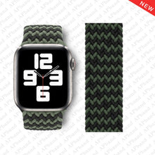 Load image into Gallery viewer, Braided Solo Loop For Apple Watch band 44mm 40mm 42mm 38mm Fabric Nylon Elastic Belt Bracelet iWatch 3 4 5 SE 6 Strap
