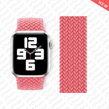 Load image into Gallery viewer, Braided Solo Loop For Apple Watch band 44mm 40mm 42mm 38mm Fabric Nylon Elastic Belt Bracelet iWatch 3 4 5 SE 6 Strap
