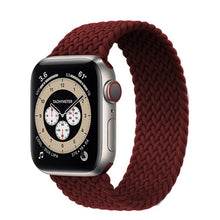 Load image into Gallery viewer, Braided Solo Loop For Apple Watch band 44mm 40mm 42mm 38mm Fabric Nylon Elastic Belt Bracelet iWatch Series 3 4 5 SE 6 Strap
