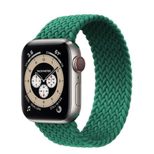 Load image into Gallery viewer, Braided Solo Loop For Apple Watch band 44mm 40mm 42mm 38mm Fabric Nylon Elastic Belt Bracelet iWatch Series 3 4 5 SE 6 Strap
