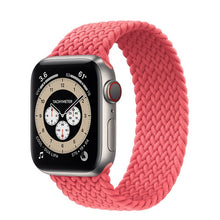 Load image into Gallery viewer, Braided Solo Loop For Apple Watch band 44mm 40mm 42mm 38mm Fabric Nylon Elastic Belt Bracelet iWatch Series 3 4 5 SE 6 Strap
