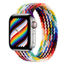 Load image into Gallery viewer, Braided Solo Loop For Apple Watch band 44mm 40mm 42mm 38mm Fabric Nylon Elastic Belt Bracelet iWatch Series 3 4 5 SE 6 Strap
