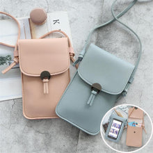 Load image into Gallery viewer, Phone Wallets Transparent Touch Screen Mobile Phone Bag Pouch Women Phone Purse Messenger Bags Small Flap Bag Mini Shoulder Bag
