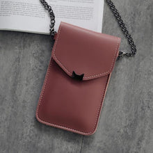 Load image into Gallery viewer, Phone Wallets Transparent Touch Screen Mobile Phone Bag Pouch Women Phone Purse Messenger Bags Small Flap Bag Mini Shoulder Bag
