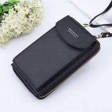 Load image into Gallery viewer, New Women Purses Solid Color Leather Shoulder Strap Bag Mobile Phone Bag Card Holders Wallet Handbag Pockets for Girls
