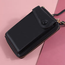 Load image into Gallery viewer, New Women Purses Solid Color Leather Shoulder Strap Bag Mobile Phone Bag Card Holders Wallet Handbag Pockets for Girls
