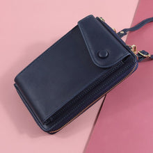 Load image into Gallery viewer, New Women Purses Solid Color Leather Shoulder Strap Bag Mobile Phone Bag Card Holders Wallet Handbag Pockets for Girls
